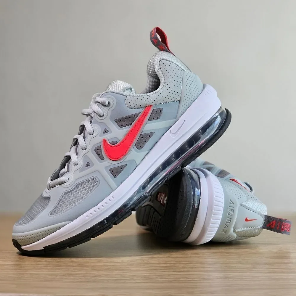 Nike Air Max Genome 360 Shoes Youth 7 Grey White Red Black Vapormax Sneakers New